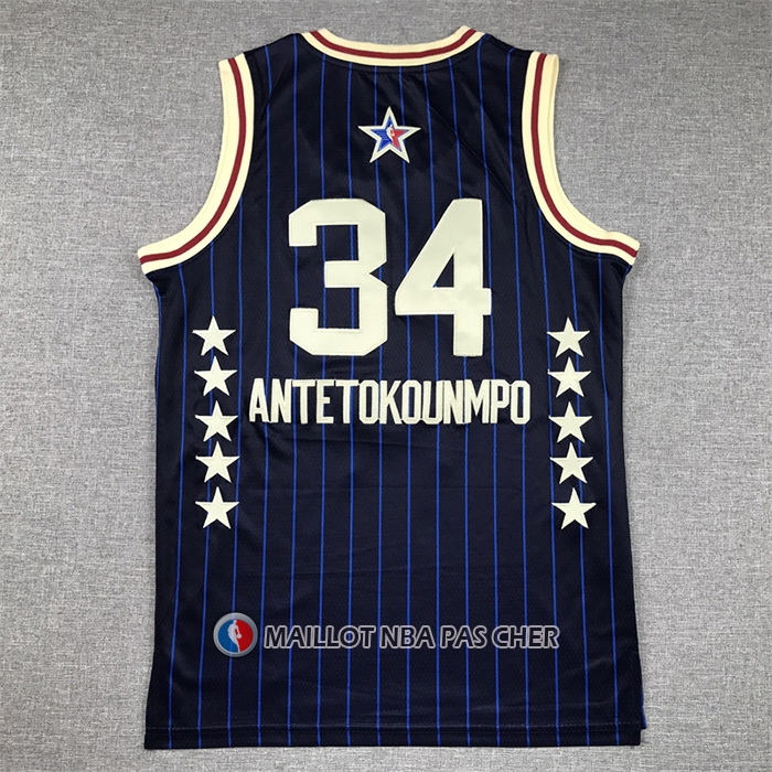 Maillot Enfant All Star 2024 Milwaukee Bucks Giannis Antetokounmpo NO 34 Bleu